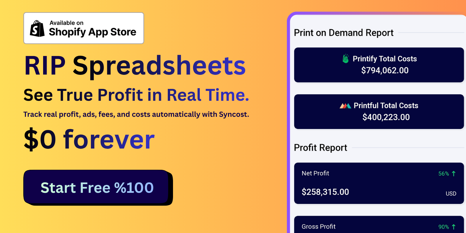 See real profit, not just revenue